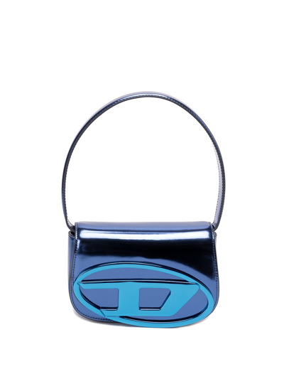 Diesel 1dr Logo Plaque Shoulder Bag In Blue