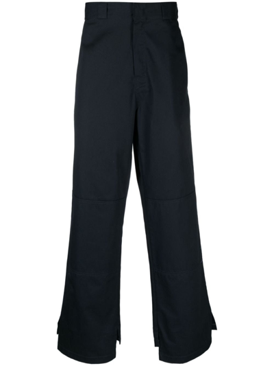 Shop Palm Angels Sartorial Waistband Pants In Blue