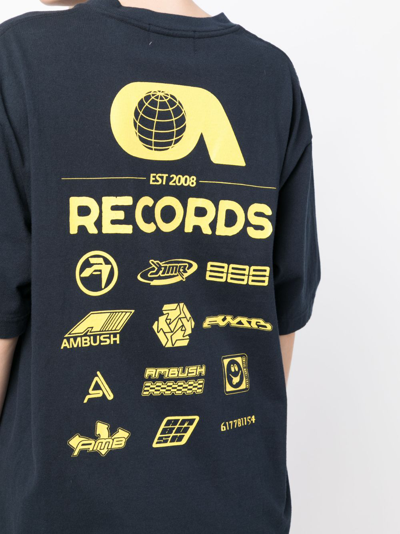 Shop Ambush Records Graphic-print T-shirt In 蓝色