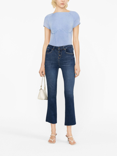 BUTTON-UP CROPPED JEANS