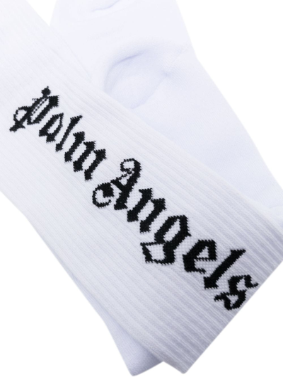 INTARSIA-KNIT LOGO SOCKS