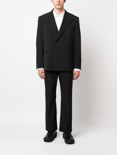 Shop Acne Studios Peak-lapel Double-breasted Balzer In Black