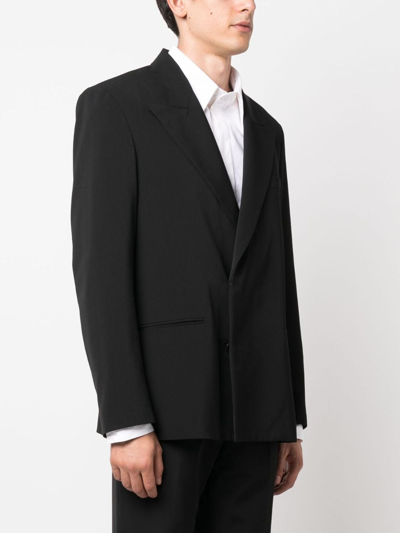 Shop Acne Studios Peak-lapel Double-breasted Balzer In Black