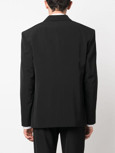 Shop Acne Studios Peak-lapel Double-breasted Balzer In Black