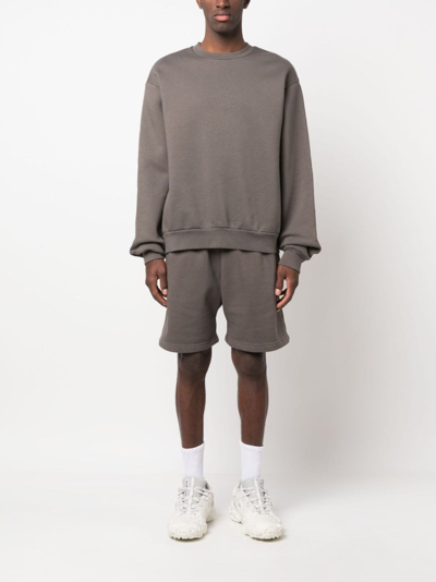 Shop Acne Studios Cotton-blend Sweatshirt In 灰色