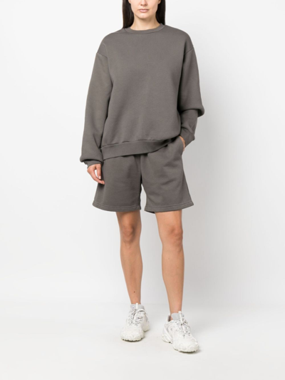 Shop Acne Studios Cotton-blend Sweatshirt In 灰色