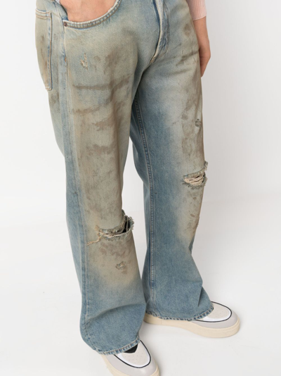 DISTRESSED LOOSE-FIT JEANS