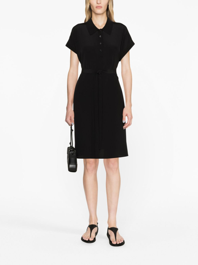 Joseph Silk Crepe De Soie Rosemoore Dress In 黑色