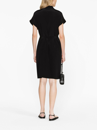 Joseph Silk Crepe De Soie Rosemoore Dress In 黑色