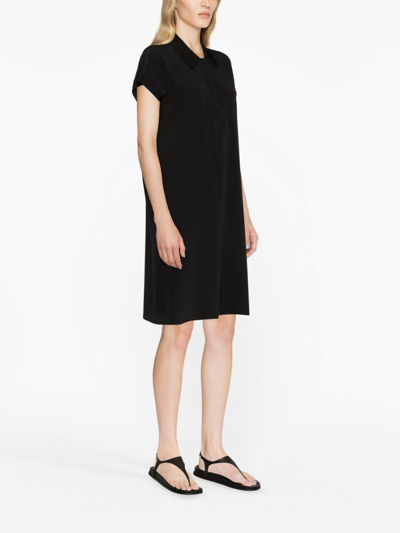 Joseph Silk Crepe De Soie Rosemoore Dress In 黑色