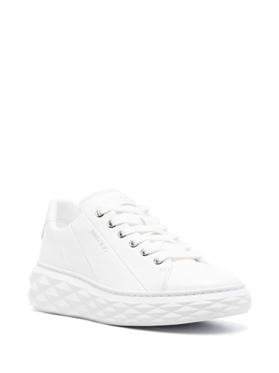 Shop Jimmy Choo Diamond Light Maxi Sneakers In White