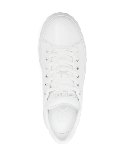Shop Jimmy Choo Diamond Light Maxi Sneakers In White