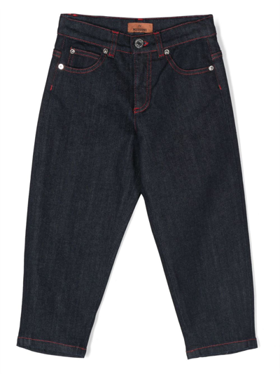 Missoni Embroidered-logo Straight-leg Jeans In 蓝色