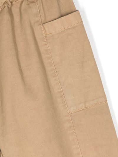 Shop Bonpoint Tiche Paperbag-waist Trousers In Neutrals