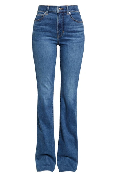 Shop Veronica Beard Cameron Raw Hem Bootcut Jeans In Serendipity