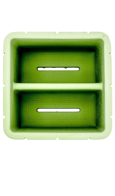Block Design Tile Desk Tidy In Sage