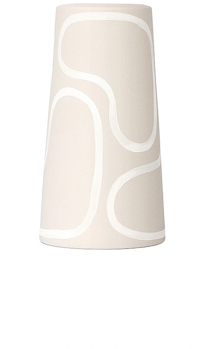 Shop Franca Nyc Sand Small Pillar Vase In Tan