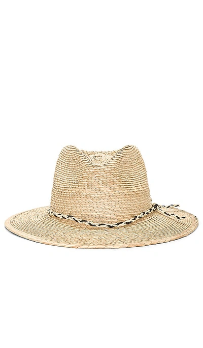 Shop Brixton Messer Western Straw Fedora Hat In Tan