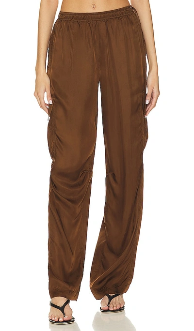 Shop Helmut Lang Pull On Cargo Pant In Brown