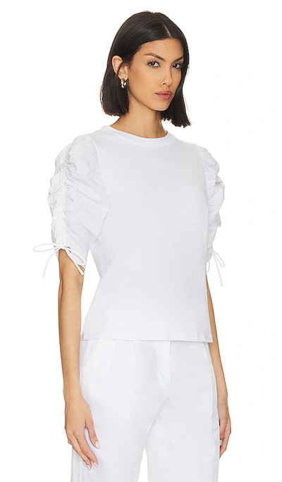 Shop Frame Ruched Tie Tee In White