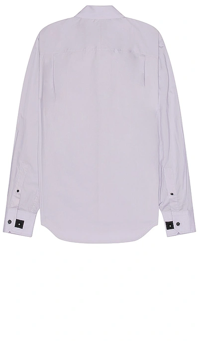 Helmut Lang Classic Cotton Regular Fit Button Down Shirt In Purple