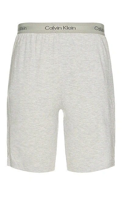 Shop Calvin Klein Underwear Sleep Short In Light Grey