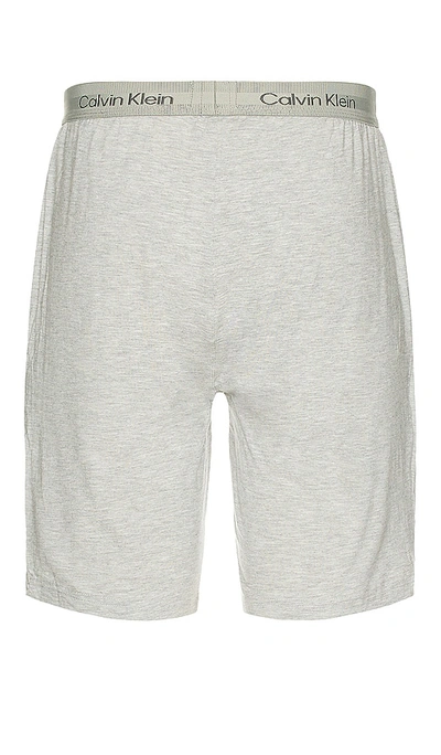 Shop Calvin Klein Underwear Sleep Short In Light Grey