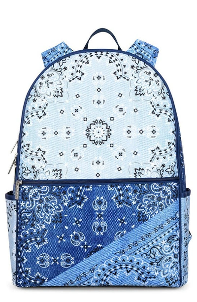 Shop Iscream Kids' Bandana Denim Backpack In Blue Multi