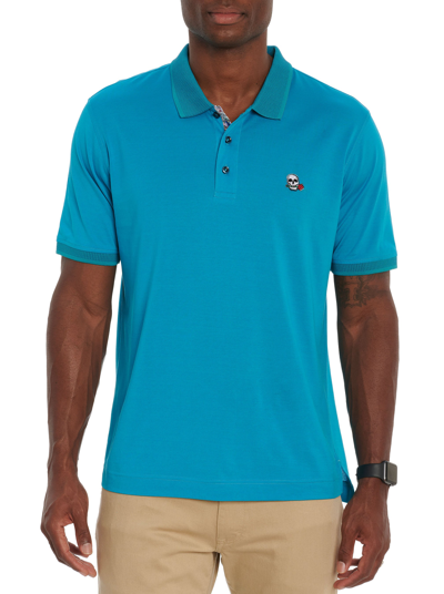 Shop Robert Graham Archie Polo In Teal