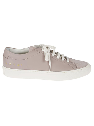 Common Projects Achilles Leather Sneakers In Light Pink Leather In Grey