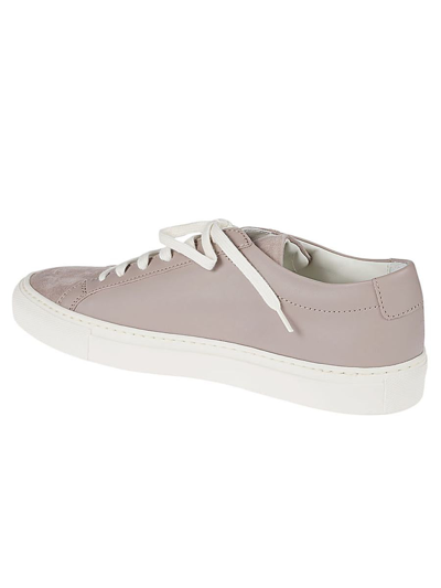 Common Projects Achilles Leather Sneakers In Light Pink Leather In Grey