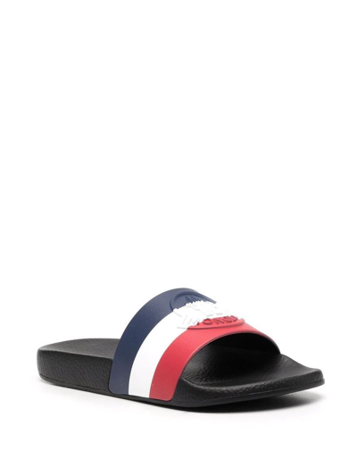 Shop Moncler Slippers In 998