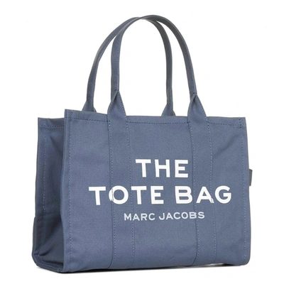 Shop Marc Jacobs The Tote Bag In Canvas In Blue Shadow