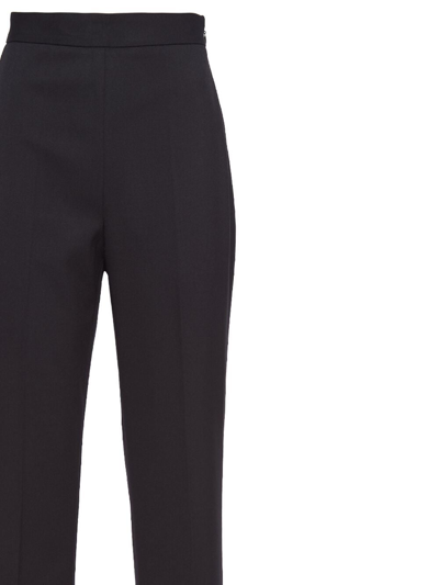 Shop Miu Miu Tailored Flared Trousers In Black