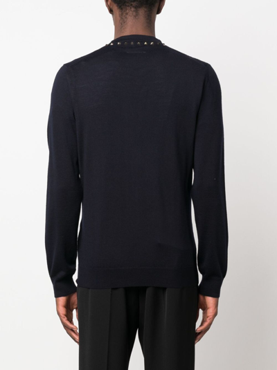 Valentino Cardigan Rockstud Untitled In Blue