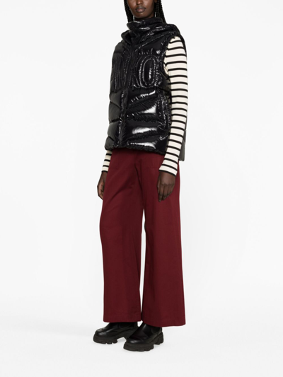 Pinko Logo-embossed Puffer Gilet In Black