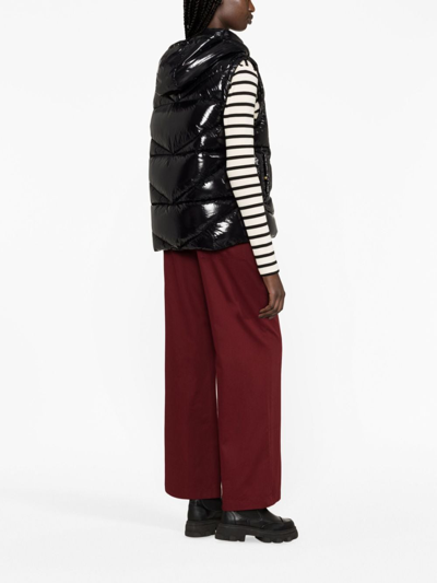 Pinko Logo-embossed Puffer Gilet In Black