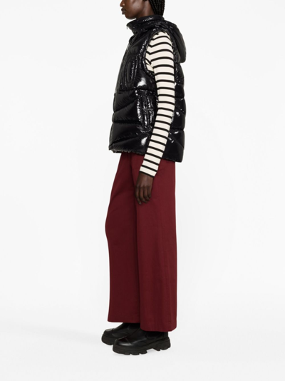 Pinko Logo-embossed Puffer Gilet In Black