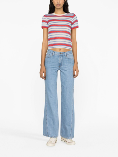 Shop Apc Elle Flared Jeans In Blue