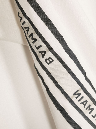 Balmain Logo-embellished Scarf In Neutrals