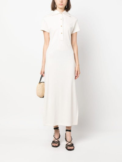 Shop Giuliva Heritage Daphne Short-sleeve Polo Dress In Neutrals
