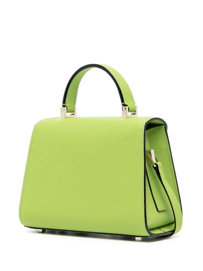 Shop Valextra Micro Iside Tote Bag In Green