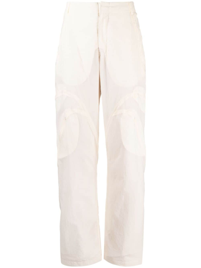 Shop Post Archive Faction Multi-pocket Straight-leg Trousers In Neutrals