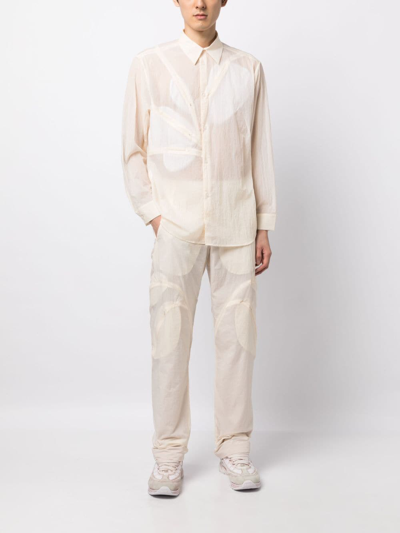Shop Post Archive Faction Multi-pocket Straight-leg Trousers In Neutrals