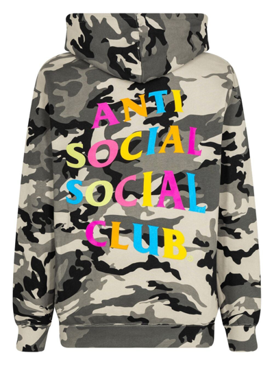 Shop Anti Social Social Club Goodbye Forever Camouflage-print Hoodie In Black