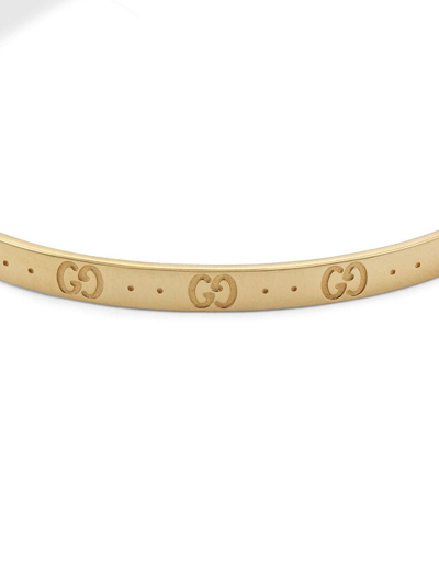 Shop Gucci 18kt Yellow Gold Icon Cuff Bracelet