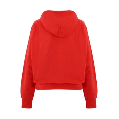 Shop Kenzo Embroidered Logo Hoodie In Red