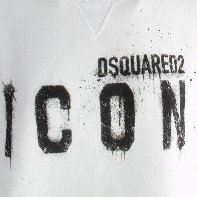 Shop Dsquared2 Logo-print Cotton Sweatshirt In 100