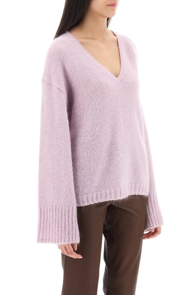 Shop By Malene Birger Wool And Mohair Cimone Sweater In Purple