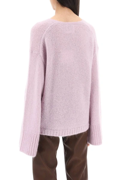 Shop By Malene Birger Wool And Mohair Cimone Sweater In Purple